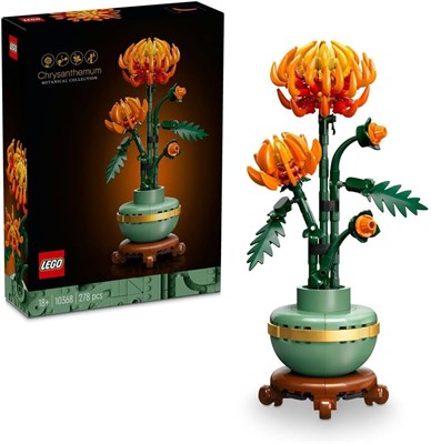 Конструктор искусственных цветов хризантемы LEGO Icons Botanicals; набор для создания творческих моделей для взрослых - подарок в виде искусственного растения для женщин и мужчин - декор для домашнего офиса из коллекции Botanical - 10368 1000000191 - фото 502430