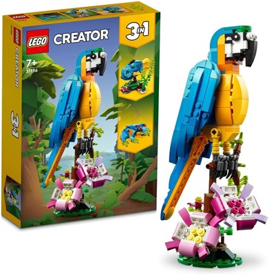 LEGO 31136 Creator 3 в 1 Экзотический попугай, лягушка, рыба Фигурки животных Строительная игрушка, Творческие игрушки для детей от 7 лет и старше 1000000931 - фото 502435