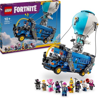 Набор LEGO Fortnite Battle Bus, коллекционная игрушка-транспортное средство из видеоигры для мальчиков и девочек, с 9 минифигурками персонажей, подарок для геймеров и фанатов в возрасте от 10 лет и старше 77073 1000000250 - фото 502534