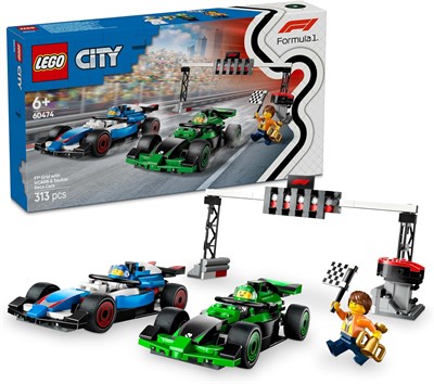 LEGO City F1 Grid с VCARB и гоночными автомобилями Sauber — сборные игрушечные автомобили Формулы 1, 2 минифигурки водителей, маршал и стартовые огни — забавная идея подарка для мальчиков и девочек от 6 лет — 60474 1000000628 - фото 502624