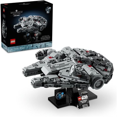 LEGO Star Wars Millennium Falcon 25th Anniversary Set для взрослых, коллекционный набор для моделирования звездолета New Hope, декор для дома или офиса, подарки на день рождения для мужчин, женщин и фанатов 75375 1000000227 - фото 502644