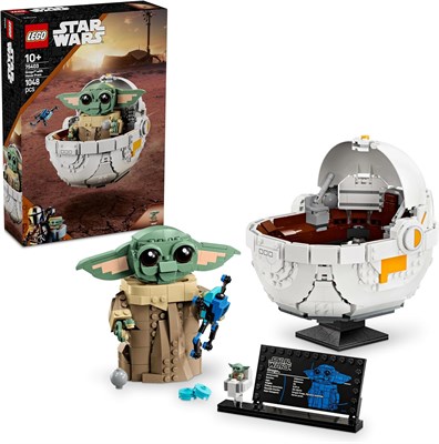 LEGO Star Wars 75403 Grogu с летающей коляской, набор для строительства, коллекционная фигурка персонажа для поклонников сериала «Мандалорец», идея для подарка для мальчиков и девочек от 10 лет 1000000255 - фото 502734