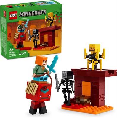 LEGO Minecraft The Nether Lava Battle Игрушечный конструктор с фигуркой Алекса, а также мобами, включая скелета-иссушителя, Вспышку и Страйдера - Подарок на день рождения для мальчиков, девочек и геймеров от 6 лет 21266 1000000302 - фото 502809
