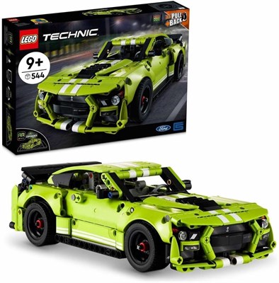 Набор LEGO Technic Ford Mustang Shelby GT500, гоночный автомобиль с инерционным двигателем, набор для сборки модели, подарки для детей и подростков с функцией дополненной реальности в приложении Play 42138 1000000366 - фото 502879