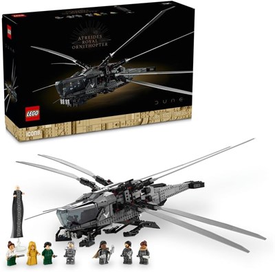 LEGO 10327 Icons Dune Atreides Royal Ornithopter, набор для сборки моделей для взрослых, тематические авиационные подарки для мужчин, женщин, для него, для нее, набор транспортных средств с 8 минифигурками, включая Чани и барона Харконнена 1000000293 - фото 502889