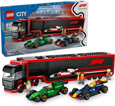 LEGO City F1 Truck с автомобилями RB20 и AMR24 F1 — игрушечный автовоз для команд RB и Aston Martin Formula 1 — вкл. 2 водителя и гоночный симулятор — подарки для мальчиков и девочек от 8 лет — 60445 1000000320 - фото 502912