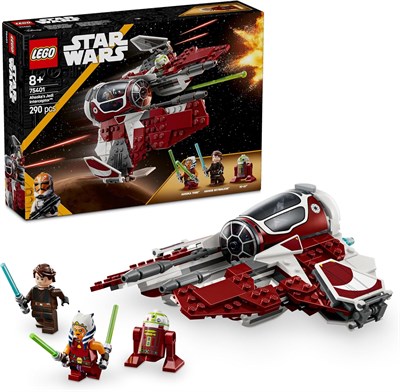 LEGO Star Wars: The Clone Wars Ahsoka's Jedi Interceptor Starfighter Игрушка-конструктор для детей, сборный игровой набор «Звездный корабль» с 3 персонажами, идея подарка для мальчиков, девочек и фанатов в возрасте от 8 лет и старше 75401 1000000933 - фото 502932