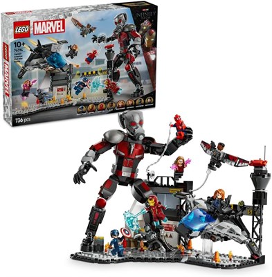 LEGO Marvel Captain America: Civil War Action Battle - Конструктор Super Heroes с 8 минифигурками, включая Железного человека, Человека-паука и Черную пантеру - Подарок для мальчиков, девочек и фанатов от 10 лет 76314 1000000298 - фото 503001