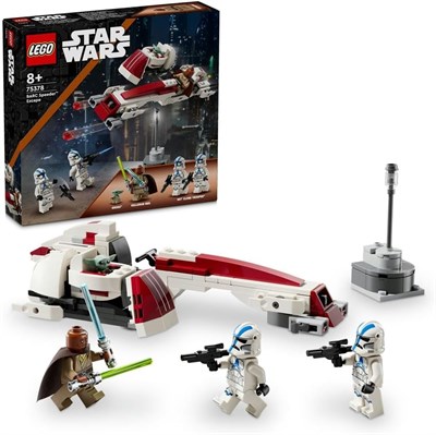 LEGO Star Wars BARC Speeder Escape Set, конструктор Mandalorian для детей, велосипед с коляской, в комплект входят персонажи Келлеран Бек и Грогу, подарок на Рамадан для мальчиков, девочек и фанатов от 8 лет 75378 1000000441 - фото 503238