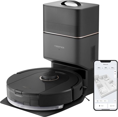 Робот-пылесос и швабра roborock Q5 Pro+, самоопорожнение, максимальная мощность всасывания 5500 Па, щетка DuoRoller, уборка без помощи рук до 7 недель, точная навигация, идеально подходит для твердых полов, ковров и шерсти домашних животных 1000000944 - фото 503420