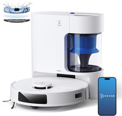ECOVACS ?Обновление N10+?8000 Па DEEBOT N20 Pro Plus Робот-пылесос для глубокой уборки и мытья полов, станция автоматического опорожнения мешков-пылесборников, технология Anti-Tangle, интеллектуальное планирование пути TrueMapping, приложение 1000000966 - фото 503530