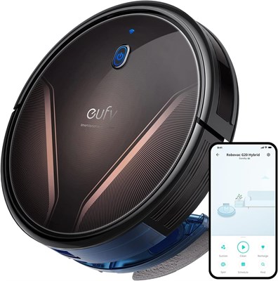 Гибридный робот-пылесос eufy RoboVac G20 со шваброй, динамическая навигация, высокая мощность всасывания 2500 Па, пылесос и швабра 2 в 1, сверхтонкий, приложение, голосовое управление, совместимость с Alexa, идеально подходит для ежедневной уборки 1000000989 - фото 503639