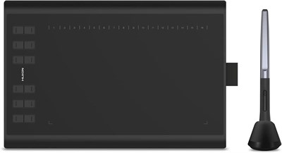 Графический планшет для рисования HUION Inspiroy H1060P размером 10 x 6,25 дюймов с безбатарейным стилусом с чувствительностью к нажатию 8192 и 12 настраиваемыми горячими клавишами, цифровой художественный планшет для Mac, ПК с Windows и Android 1000001057 - фото 503965