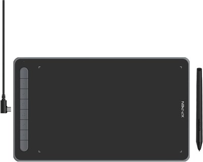 Графический планшет для рисования XP-PEN Deco L, ультратонкий цифровой планшет с функцией наклона пера X3 Smart Chip, 8 клавиш быстрого доступа, рабочая область 10x6 дюймов (черный) 1000001068 - фото 504020