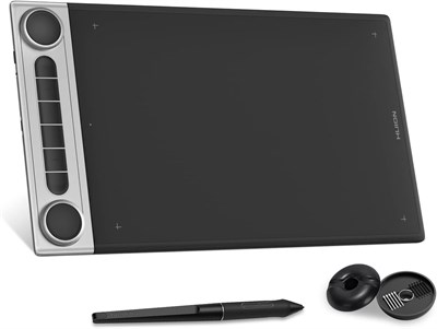 HUION Inspiroy Dial 2 Bluetooth беспроводной графический планшет для рисования с двумя дисками управления, 6 программируемыми клавишами быстрого доступа, цифровым пером без батареи PW517 для Mac? Windows PC, Linux и Android 1000001074 - фото 504049