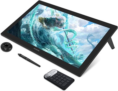 Графический планшет для рисования HUION Kamvas Pro 24 4K UHD с полностью ламинированным экраном, антибликовым стеклом, 140% sRGB, безбатарейным стилусом, чувствительностью пера 8192, беспроводной клавишей Express Key KD100, 23,8 дюйма 1000001133 - фото 504336