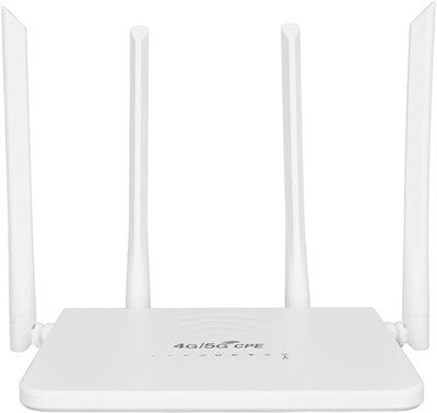 Беспроводной маршрутизатор Luqeeg 4G LTE со слотом для SIM-карты, доступом LTE, скоростью 300 Мбит/с, точкой доступа WiFi с 4 антеннами 5 дБи для Азии, простым в эксплуатации, 100–240 В (вилка для Великобритании) 1000001420 - фото 505509