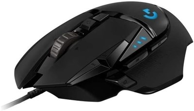 Высокопроизводительная проводная игровая мышь Logitech G502 HERO, датчик HERO 25K, 25 600 точек на дюйм, RGB, регулируемые веса, 11 программируемых кнопок, встроенная память, ПК/Mac — черный 1000001481 - фото 505767