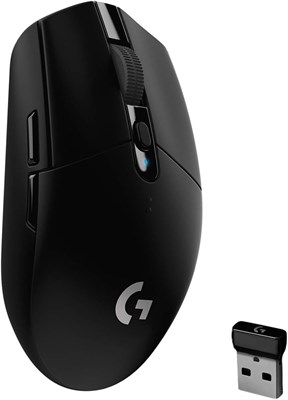 Беспроводная игровая мышь Logitech G305 Lightspeed, сенсор Hero, разрешение 12 000 точек на дюйм, легкая, 6 программируемых кнопок, срок службы батареи 250 ч, встроенная память, совместимость с ПК/Mac — черная 1000001502 - фото 505853