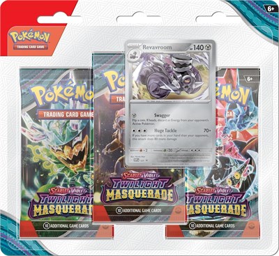 Pokemon TCG: Scarlet & Violet—Twilight Masquerade 3-Pack Blister: Revavroom (3 бустера и 1 фольгированная промо-карта) 1000001535 - фото 506008