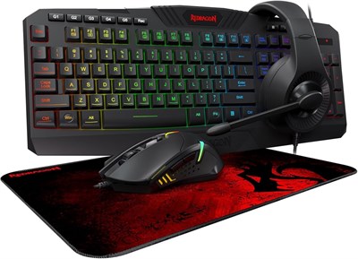 Redragon S101 Проводной игровой RGB-комбо с подсветкой 4 в 1 1000001571 - фото 506169
