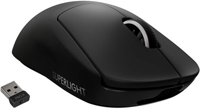 Беспроводная игровая мышь Logitech G PRO X SUPERLIGHT, сверхлегкая, датчик HERO 25K, разрешение 25 600 точек на дюйм, 5 программируемых кнопок, длительное время работы от батареи, совместима с ПК/Mac — черная 1000001692 - фото 506720