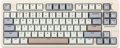 Беспроводная игровая клавиатура EPOMAKER Galaxy70, 75% алюминий, механическая, Bluetooth 5.0/2.4GHz/USB-C, программируемая проводная клавиатура кремового цвета, горячая замена (белая, лепестковый переключатель) 1000001736 - фото 506907