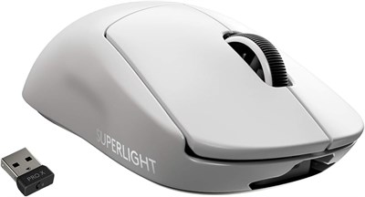Беспроводная игровая мышь Logitech G PRO SUPERLIGHT, сверхлегкая, 63 г, датчик HERO 25K, 25 600 точек на дюйм, 5 программируемых кнопок, длительное время работы от батареи, встроенная память, для киберспорта, совместима с ПК-White 1000001754 - фото 506993
