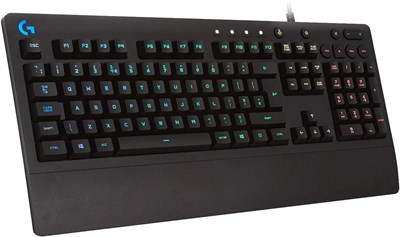Игровая клавиатура Logitech G G213 Prodigy, подсветка клавиш RGB Lightsync, защита от попадания жидкости, настраиваемые клавиши, специальные мультимедийные клавиши, раскладка Qwerty (США, международная) — черный цвет 1000001781 - фото 507120