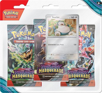 Pokemon TCG: Scarlet & Violet—Twilight Masquerade 3-Pack Blister: Snorlax (3 бустера и 1 фольгированный промо-набор) 1000001818 - фото 507284