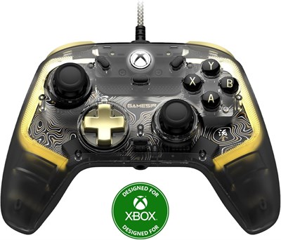 GameSir kaleid Flux Xbox Controller PC Controller Проводной скелетонированный джойстик с эффектом Холла и триггер с RGB-световым эффектом 3,5-мм аудиоразъем для Xbox Series X|S Xbox One Windows 10/11 Game Pad Кнопка «Назад» 1000001824 - фото 507312