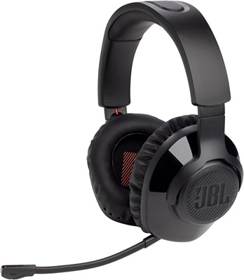 Беспроводная игровая гарнитура Jbl Quantum 350 для ПК со съемным микрофоном, беспроводная связь Lossless 2,4 ГГц, кинематографический квантовый звук, аккумулятор на 22 часа, комфортная пена с эффектом памяти, совместимость с ПК и консолями - черный 1000001970 - фото 507975