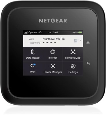 NETGEAR Nighthawk M6 Pro Мобильная точка доступа 5G mmWave, 8 Гбит/с, разблокирована, AT&T, T-Mobile, Verizon International Roaming 125 стран, WiFi 6E, портативное устройство, беспроводной маршрутизатор с модемом (MR6550) (MR6550-100PAS) 1000002022 - фото 508216