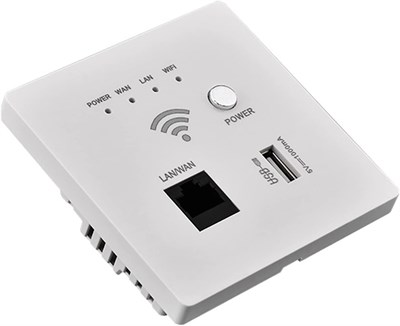 Morelian In-Wall Wireless WiFi Router 300M AP Access Point WiFi Router USB-Charge Socket Wall Mount Wi-Fi AP Router с WPS Encryption 1000002084 - фото 508502