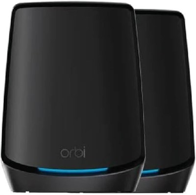 Netgear RBK862SB Orbi Tri-Band WiFi 6 Mesh System AX6000 6 Гбит/с 10-гигабитный портовый маршрутизатор + спутник с годовой гарантией NETGEAR Armor в комплекте - черный 1000002186 - фото 508967