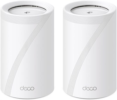 TP-Link Deco BE65 (2 шт.), BE9300 Мбит/с, 4 порта ? 2,5 Гбит/с, каналы 320 МГц, работает в диапазоне 6 ГГц, подключение до 200 устройств, VPN, WPA3, трехдиапазонная система Wi-Fi 7 Mesh 1000002243 - фото 509225