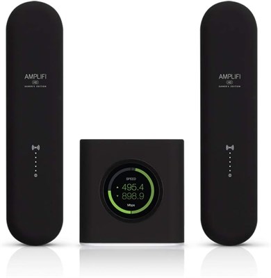 AmpliFi Gamer's Edition WiFi-система Ubiquiti Home Wireless Internet HD WiFi-маршрутизатор 2 Mesh-точки 4 Gigabit Ethernet 1 WAN-порт Кабель Ethernet заменяет маршрутизатор и WiFi-удлинители - черный 1000002306 - фото 509484