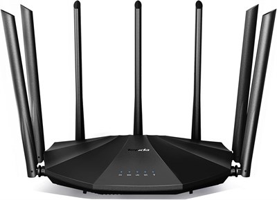 Маршрутизатор Tenda AC23 AC2100 WiFi — двухдиапазонный гигабитный беспроводной (до 2033 Мбит/с), покрытие 1400 кв. футов для большого дома, родительский контроль, 4X4 MU-MIMO, 7 внешних антенн 6 дБи, совместимость с Alexa 1000002314 - фото 509524