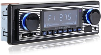 Классическая автомобильная стереосистема Bluetooth, FM-радиоприемник, громкая связь, встроенный микрофон, порт USB/SD/AUX, поддержка MP3/WMA/WAV, автомобильный мультимедийный проигрыватель с двумя кнопками, пульт дистанционного управления 1000002434 - фото 510044