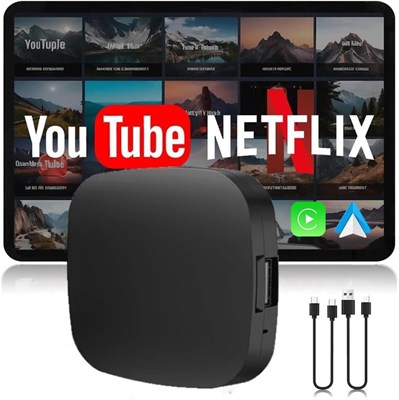 Последняя версия Android 13.0, Carplay Ai Box, 2+32 ГБ, 3-в-1 Wireless CarPlay/Android Auto поставляется с Play Store, потоковым видео, WiFi, поддержкой Netflix и YouTube, только для автомобиля с проводным CarPlay 1000002452 - фото 510128