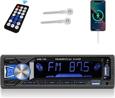 Автомобильное радио NALACAL Bluetooth Hands-Free - цифровая автомобильная стереосистема размером 1 Din с Bluetooth, FM-радио, входами USB/SD/AUX, MP3-плеером и пультом дистанционного управления 1000002456 - фото 510148