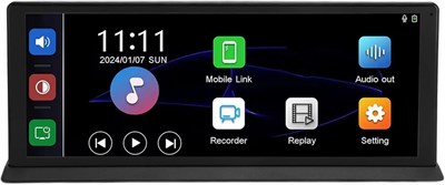 Luocute 10,26-дюймовый сенсорный экран, беспроводной Carplay, 4K Dash Cam, 1080P Backup Cam, портативная автомобильная стереосистема, Car Play Navigation, Hands-free, автомобильный радиоприемник, WiFi, ADAS 1000002460 - фото 510168