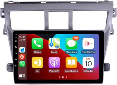 Hac Sa Beach для Toyota Vios Yaris 2007-2012 гг. Радио 9 дюймов Android 13 Автомобильная стереосистема Беспроводная Apple Carplay Android Auto, GPS-навигация, WiFi, автомобильный аудиоприемник Bluetooth, FM, SWC, микрофон (2 ГБ ОЗУ + 32 ГБ ПЗУ) 1000002578 - фото 510734