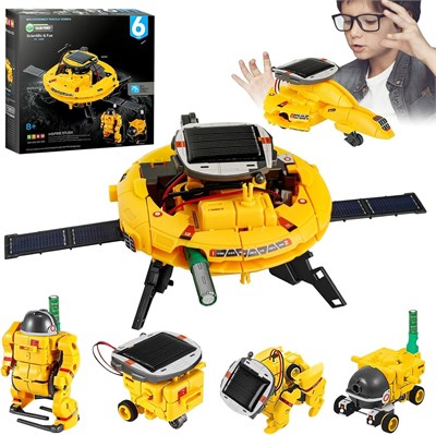 NALACAL Solar Robot Toy 6-in-1, наборы STEM Educational Science для детей 8, 9, 10 лет, набор для создания космической робототехники, Science&Play Mechanics, подарки на день рождения для мальчиков 11, 12, 13, 14 лет, подарочные игрушки 1000002753 - фото 511590