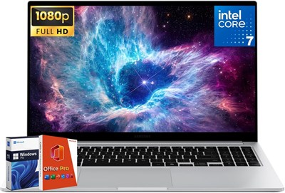 Ноутбуки SAMSUNG Galaxy Book4 Business с пожизненной лицензией Microsoft Office, Intel 10-Core 7-150U (Beats i7-1335U), 15,6-дюймовый дисплей FHD, 16 ГБ ОЗУ, 1 ТБ SSD, клавиатура с подсветкой, Windows 11 Pro 1000003001 - фото 512776