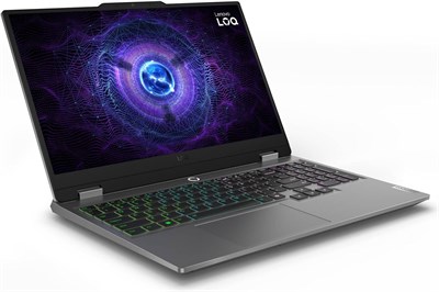 Игровой ноутбук Lenovo LOQ 15IRX9, 15,6-дюймовый дисплей FHD IPS 144 Гц, Intel Core i7-13650HX, 24 ГБ ОЗУ, 512 ГБ SSD, графика GeForce RTX 4050 6 ГБ, клавиатура ENG с подсветкой, цвет Luna Grey 1000003096 - фото 513239