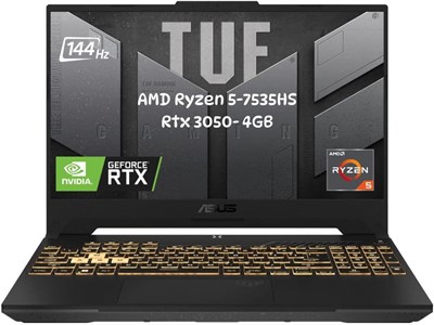 Ноутбук Asus TUF Gaming A15 (2024) AMD Ryzen 5-7535HS / 15,6-дюймовый FHD 144 Гц / 1 ТБ SSD / 32 ГБ ОЗУ / 4 ГБ NVIDIA GeForce RTX 3050 Graphics / Windows 11 English Keyboard / Graphite Black 1000003128 - фото 513397