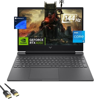 Игровой ноутбук HP Victus, 15,6-дюймовый FHD 144 Гц, 8-ядерный i5-13420H, графический процессор NVIDIA RTX 4050 6 ГБ, 32 ГБ ОЗУ, 1 ТБ SSD, клавиатура с подсветкой, WiFi 6, веб-камера, клавиатура, USB-C, кабель HDMI PDG, клавиатура версии США, Win 11 Pro ( 1000003240 - фото 513933