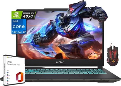 Игровой ноутбук MSI 2024 Cyborg 15, 15,6-дюймовый FHD 144 Гц, Intel 10-Core i7-13620H, 32 ГБ DDR5, 1 ТБ SSD, GeForce RTX 4050, клавиатура с подсветкой, Wi-Fi 6, Win 11 H, с пожизненной лицензией Microsoft Office и игровой мышью 1000003269 - фото 514069