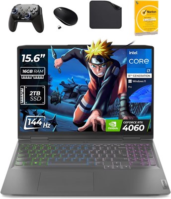 Игровой ноутбук Lenovo LOQ (16IRH8) — i7-13620H 13-го поколения, 16 ГБ оперативной памяти DDR5, 2 ТБ SSD, 15,6-дюймовый FHD, графика GeForce RTX 4060 8 ГБ, Win11 Pro (включает контроллер 1-й волны + мышь + коврик для мыши и антивирус) 1000003363 - фото 514526